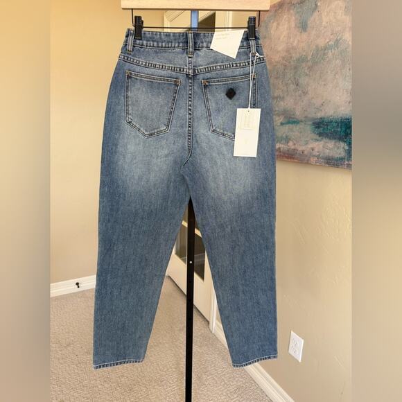 Abrand Jeans 94 High Slim Dalia Straight Leg Mid Vintage Indigo Womens 26 New - Picture 3 of 8